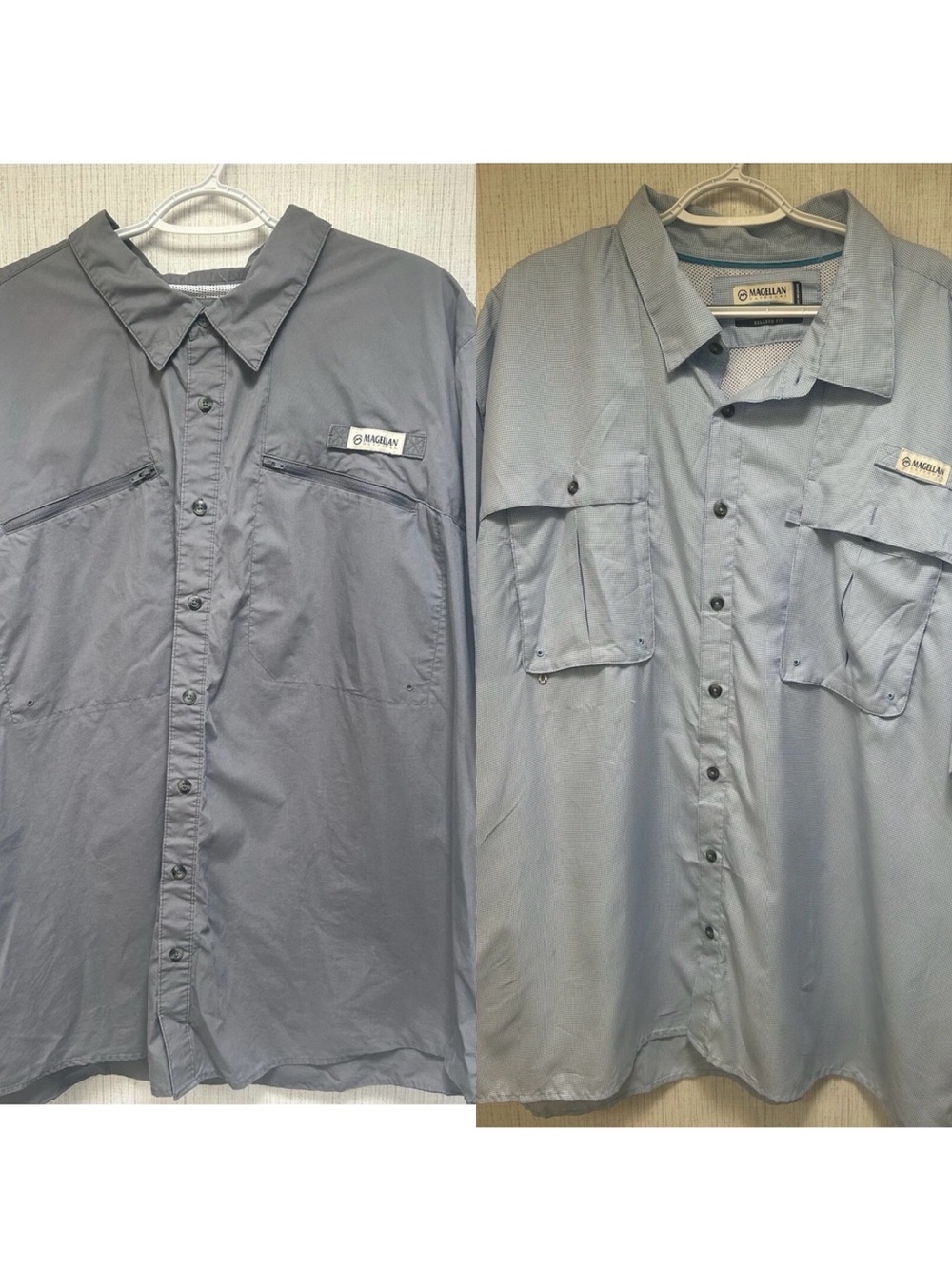 Bundle of 2 Magellan Outdoors Men’s Short Sleeve Fish Gear Moisture Wick Shirt